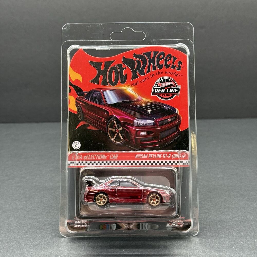 Hot Wheels Red Line Club 2024 Selections Car Nissan Skyline GT-R Pink BNR34